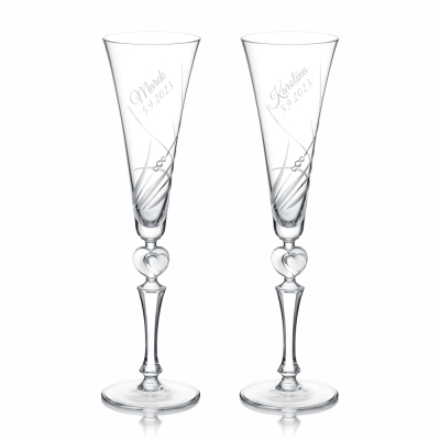 Grace svadobné poháre s garvírovanými menami