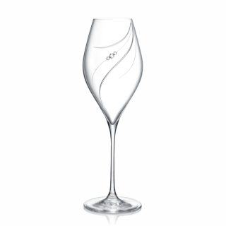 Brúsený kalich na sekt a prosecco
