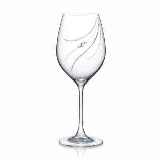 Ručne brúsený kalich na červené vino