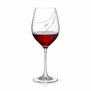 Ručne brúsený kalich na červené vino