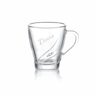 Moly brúsená šálka zo Swarovski Elements