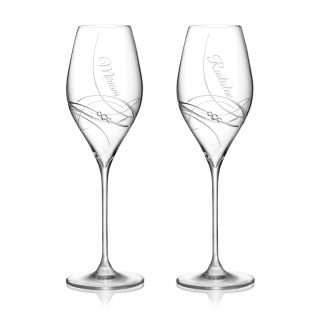 Vesna- detail svadobného pohára na prosecco
